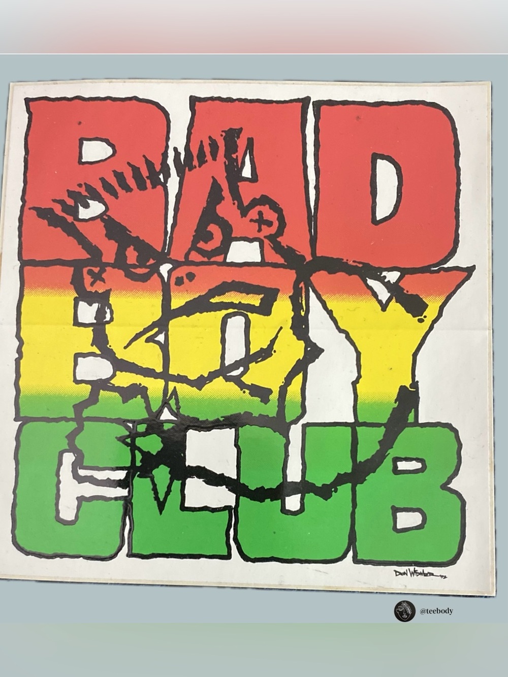VTG 90s Bad Boy Club Sticker 5x5 Signed Don Widmer 1992 Lifes A Beach NOS